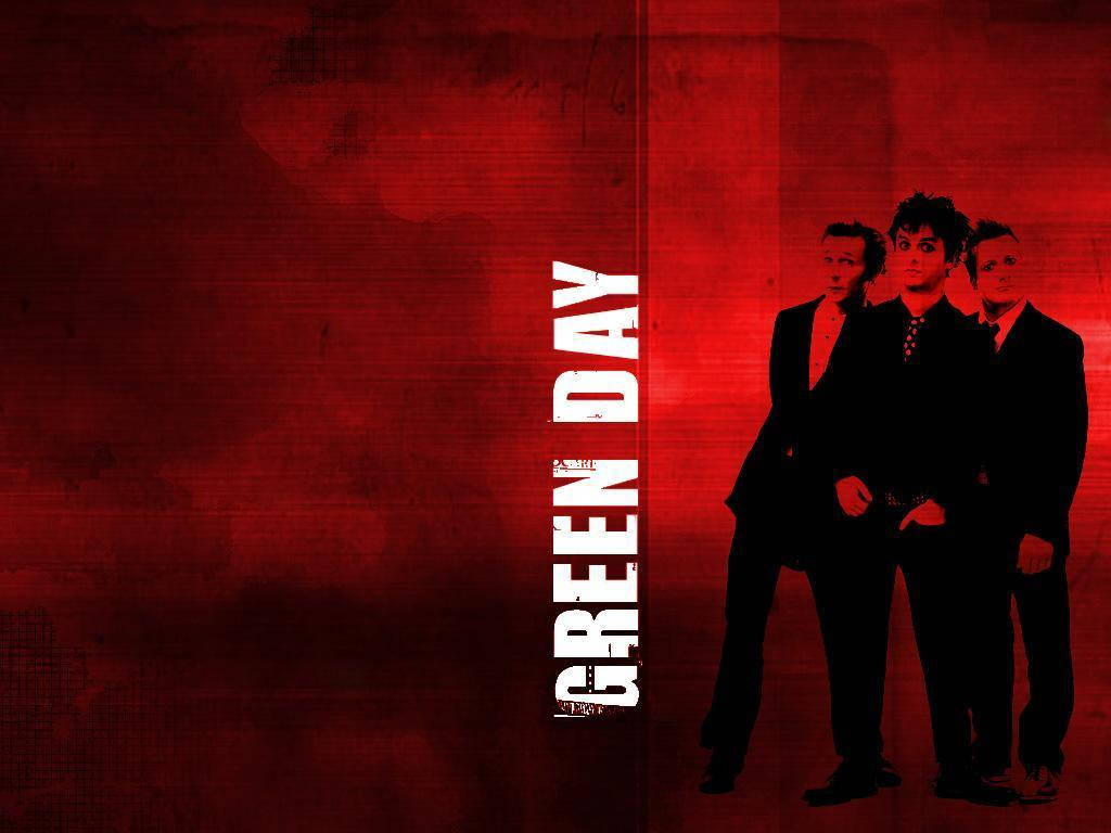 Green Day Red Abstract Wallpaper