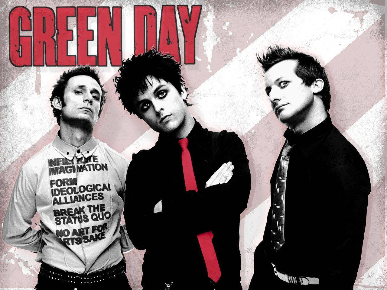 Green Day Selvtilfredse Medlemmer Wallpaper