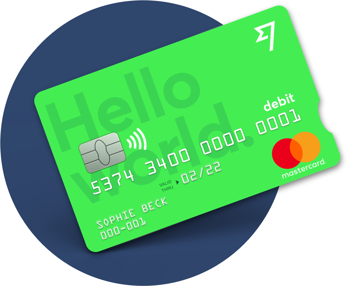 Green Debit Card Mockup PNG