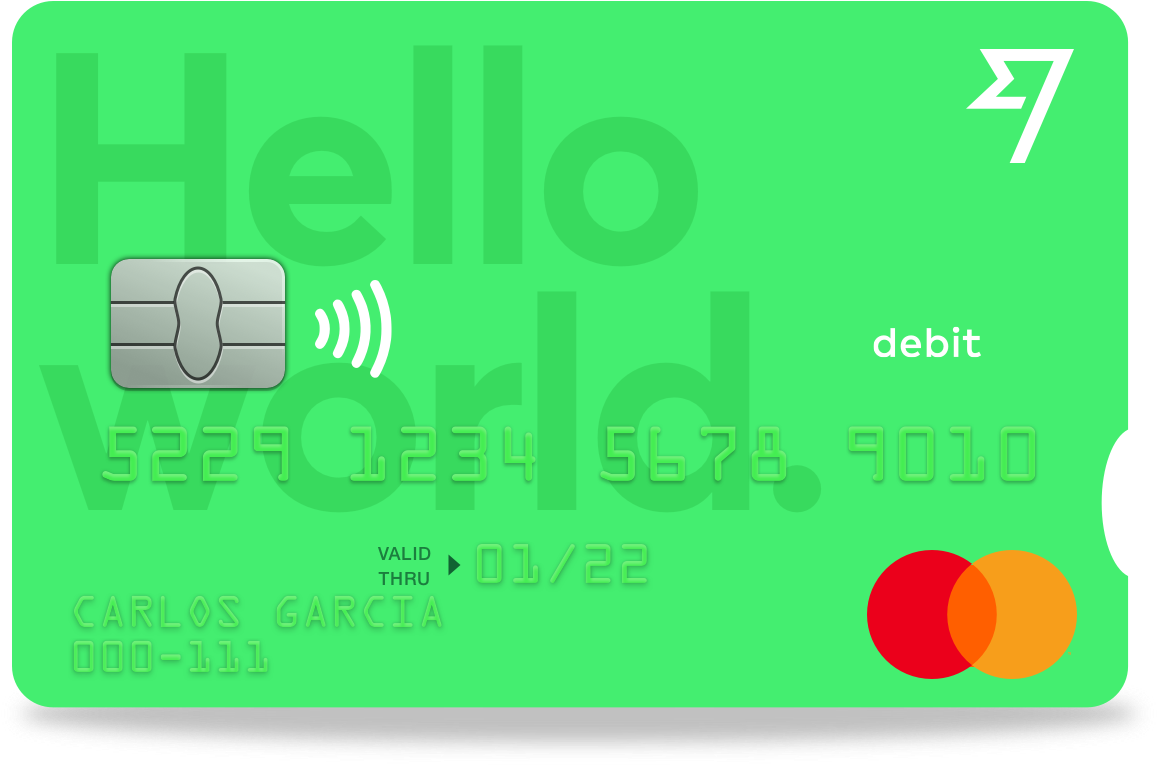 Green Debit Card Mockup PNG