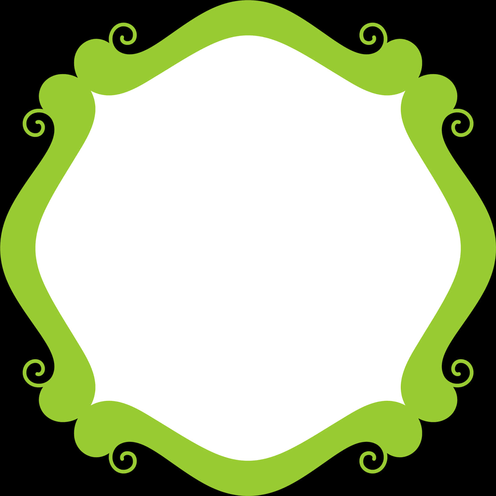 Green Decorative Frame Design PNG