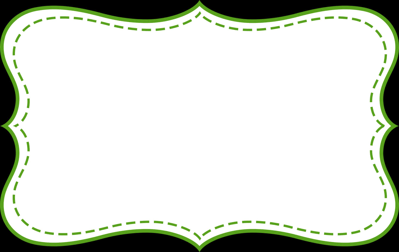 Green Decorative Frame Template PNG