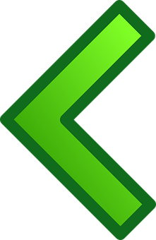 Green Diagonal Arrow Icon PNG