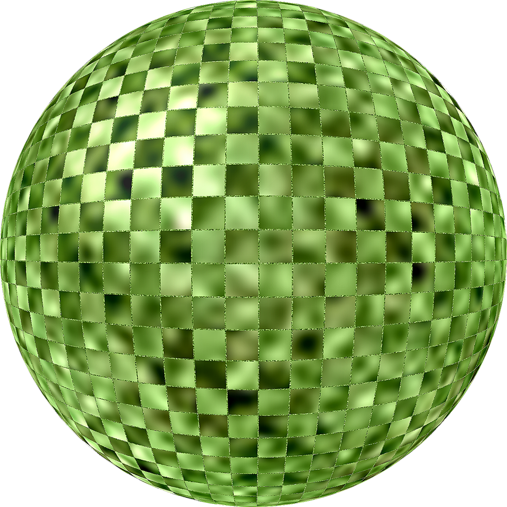 Green Disco Ball Texture PNG