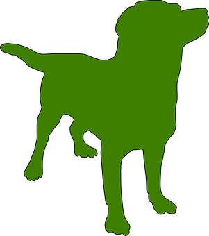 Green Dog Silhouette PNG