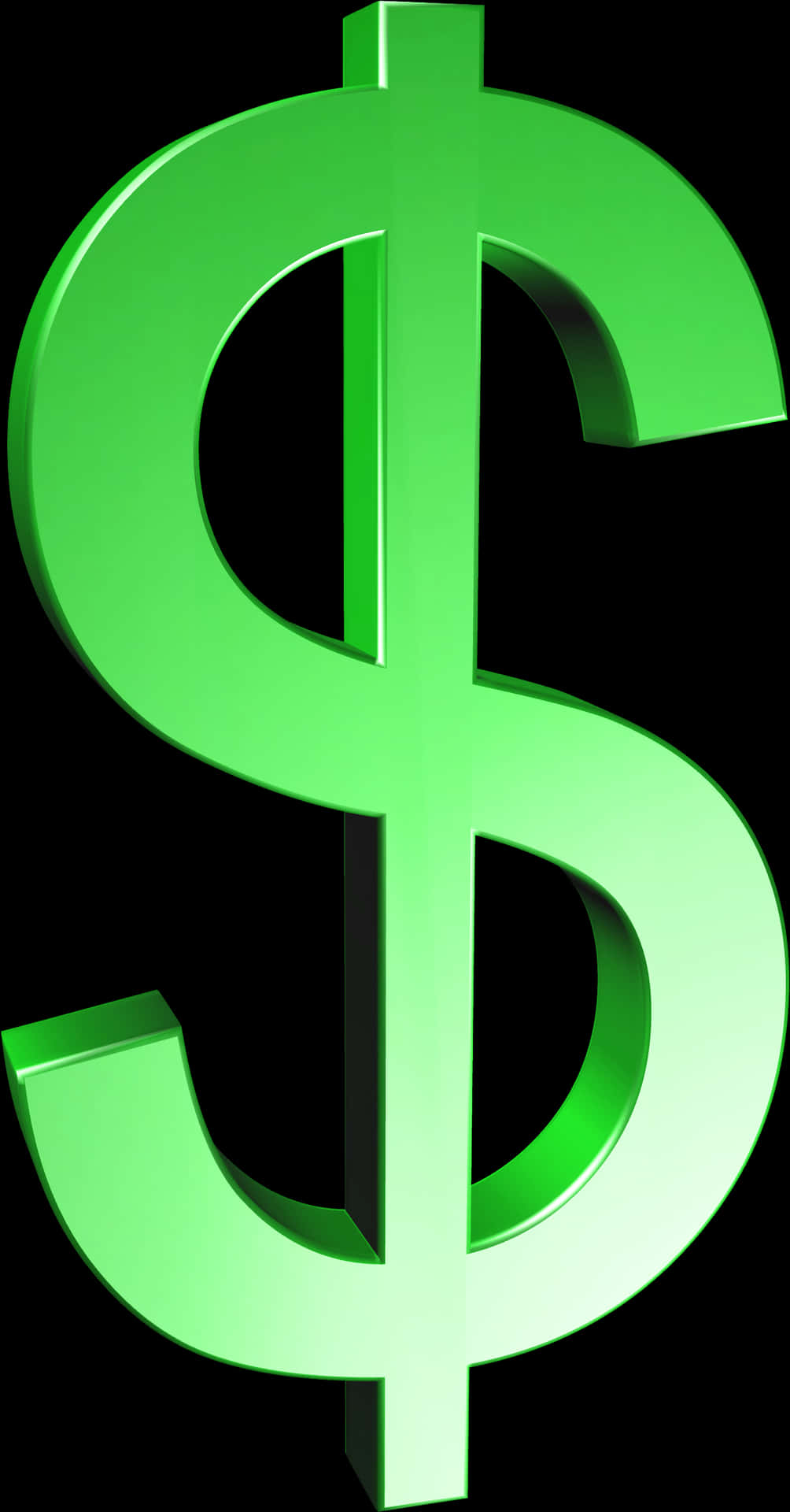 Green Dollar Sign Graphic PNG