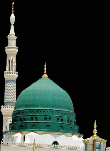 Green Dome Masjid Nabawi PNG