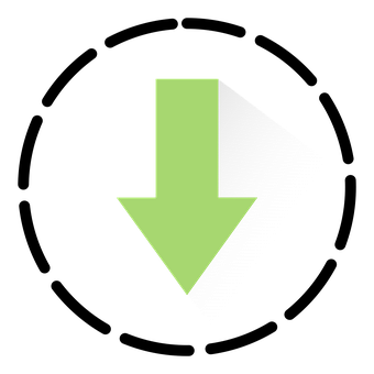 Green Download Arrow Icon PNG