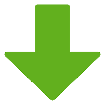 Green Download Arrow Icon PNG