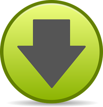 Green Download Button Icon PNG