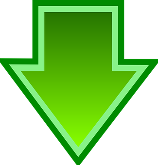 Green Downward Arrow PNG