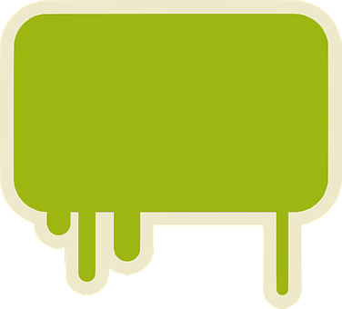 Green Dripping Speech Bubble Icon PNG