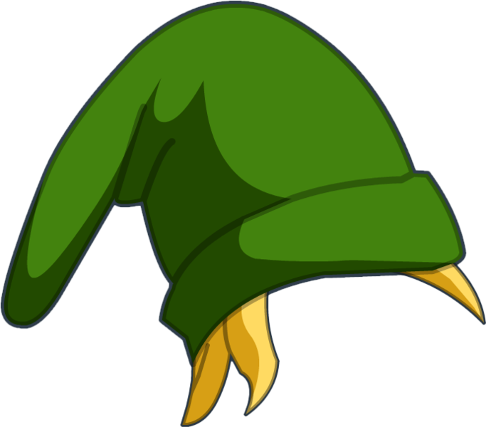 Green Eagle Cartoon Cap PNG