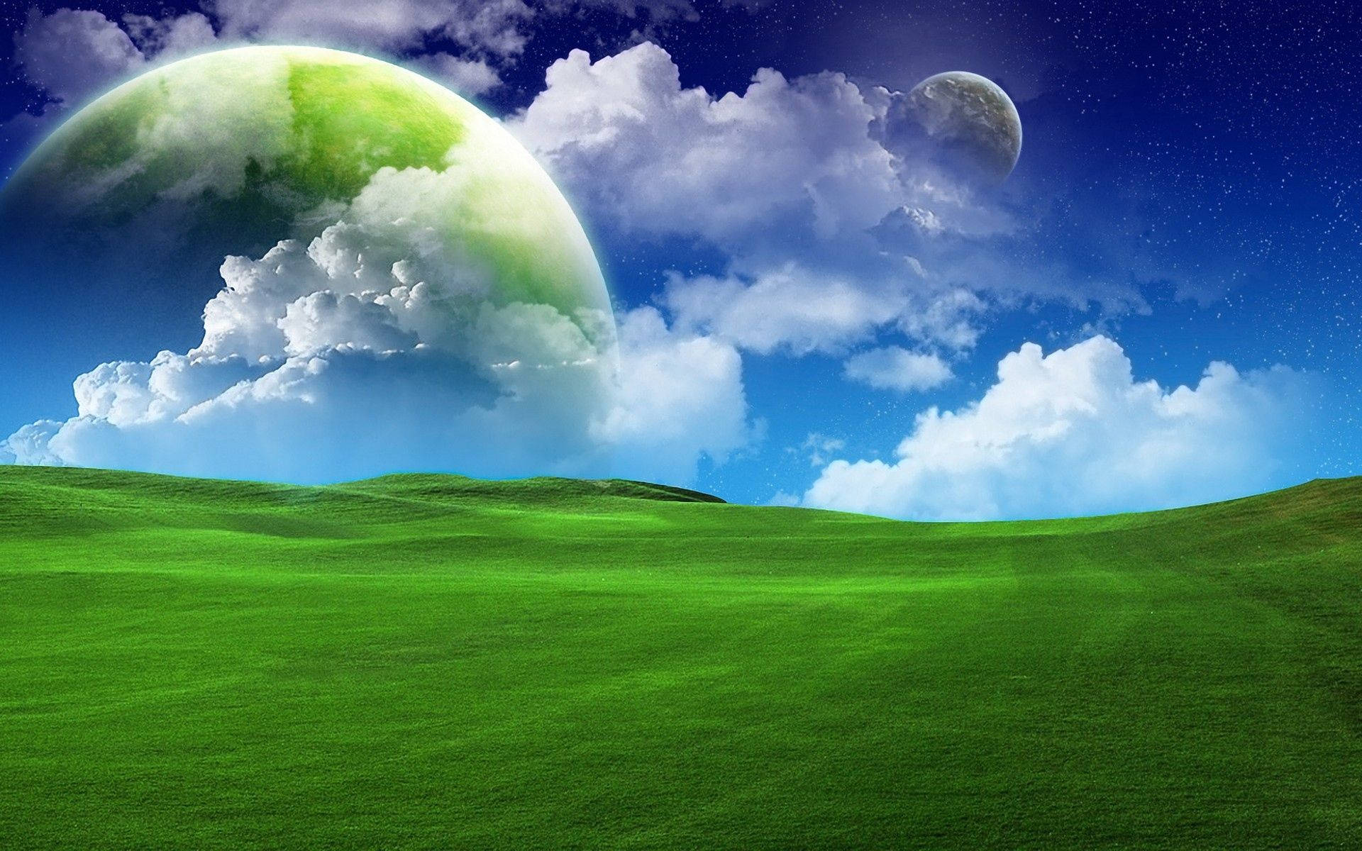 Green Earth Sky Wallpaper