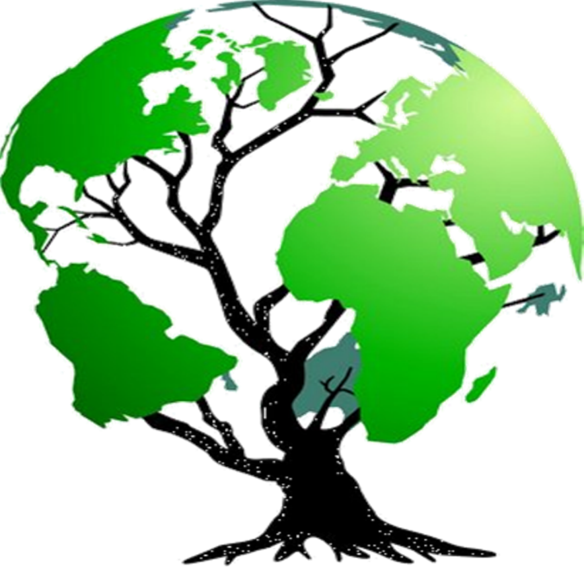 Green Earth Tree Graphic PNG