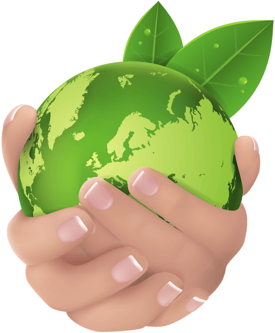 Green Earthin Hand PNG