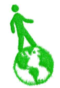 Green Eco Footprint Person PNG