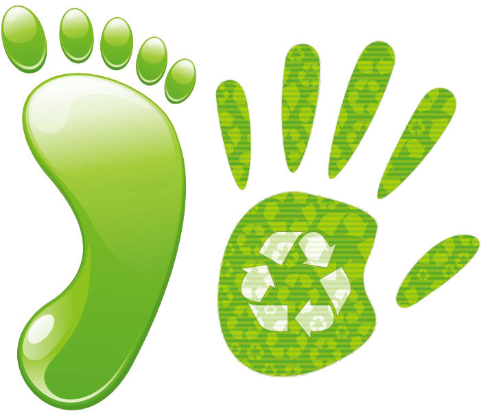 Green Eco Footprintand Handprint PNG