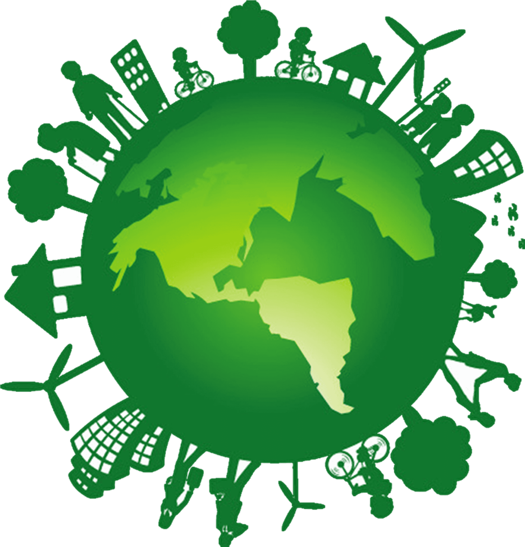 Green Eco Friendly World Concept PNG