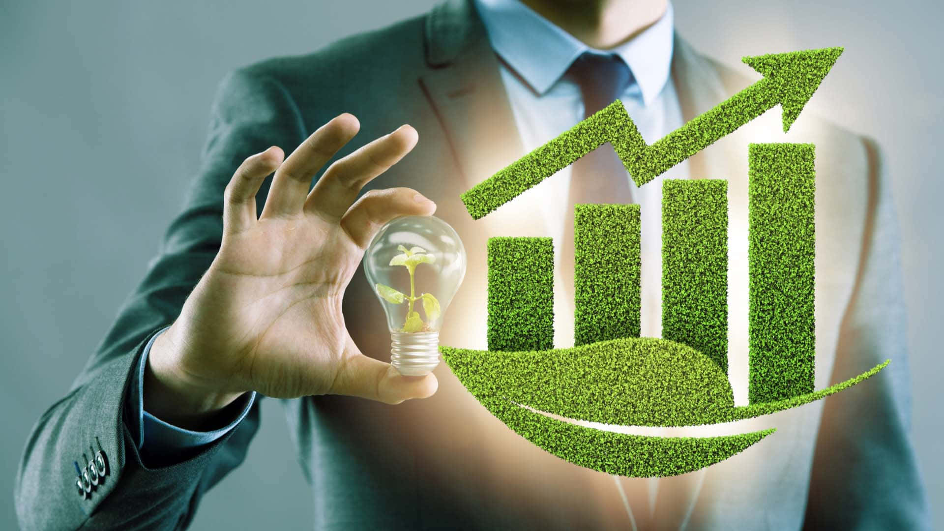 Green Economy Growth and Sustainability Wallpaper