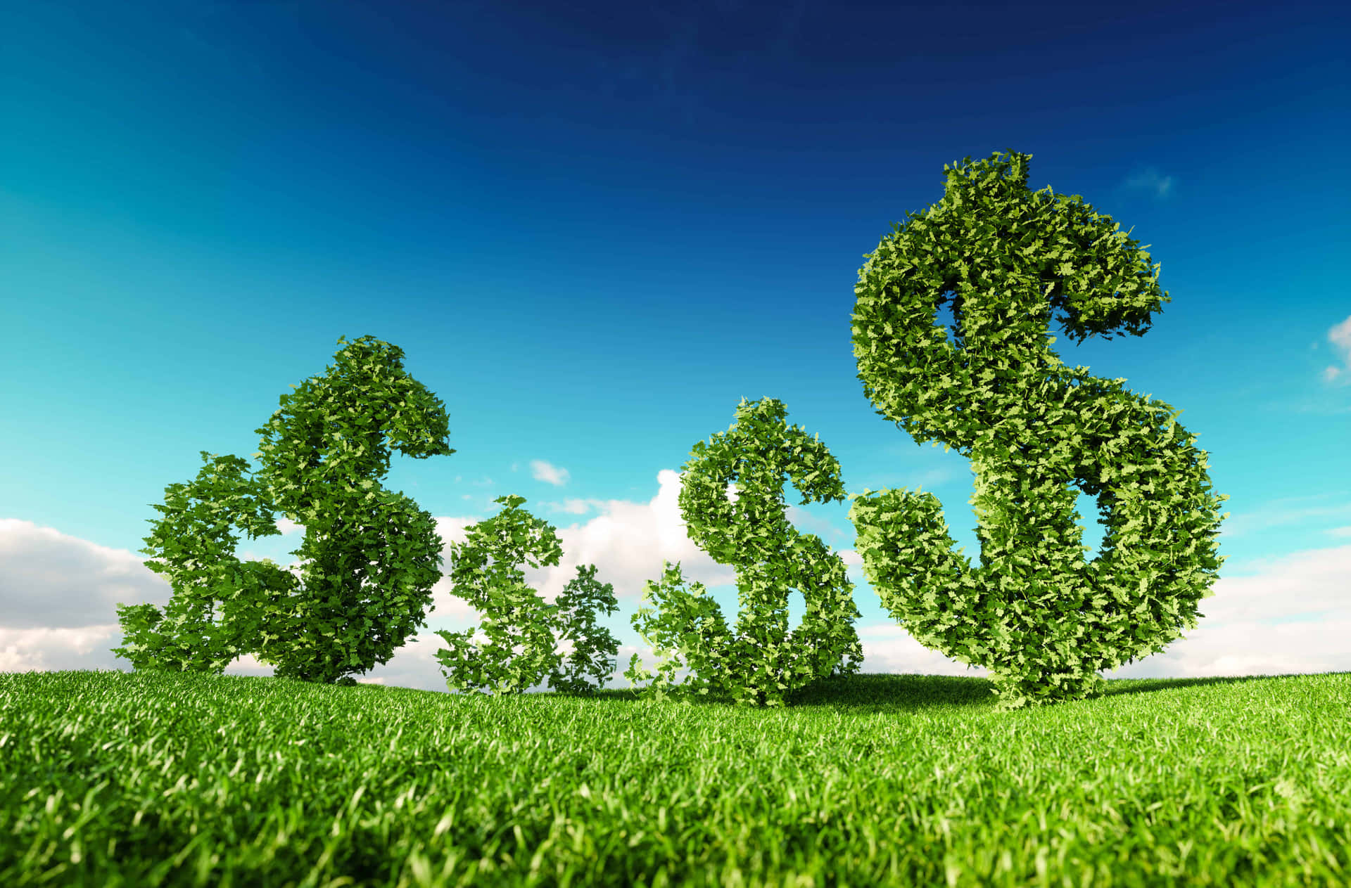 Sustainable Green Economy Concept Wallpaper