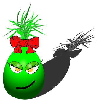 Green Egg Cartoon Character PNG