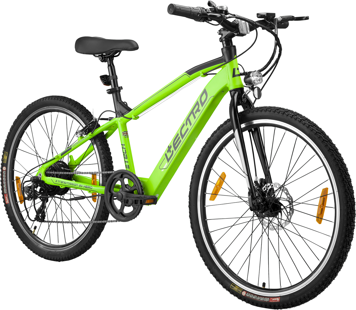 Green Electro Mountain Bike PNG