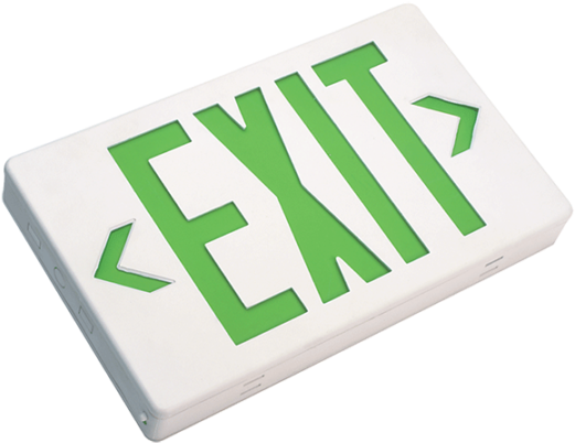 Green Exit Sign Illuminated PNG