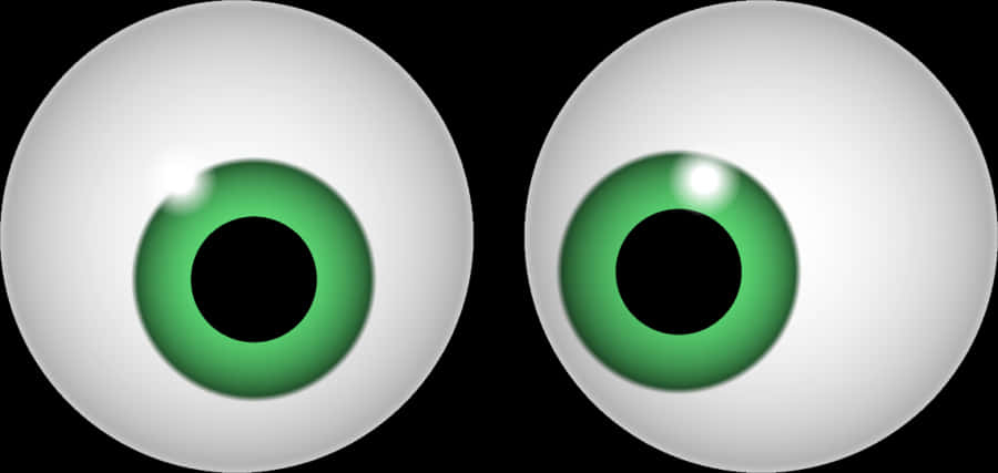 Green Eyeballs Illustration PNG