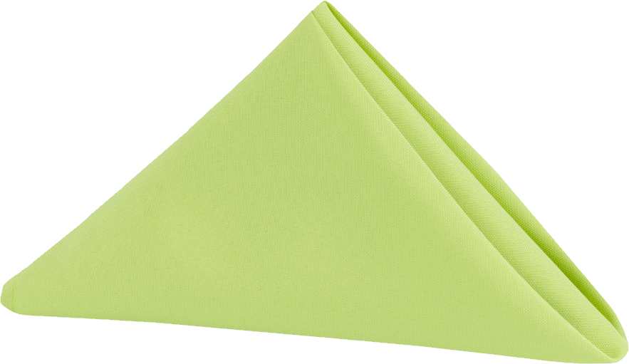 Green Fabric Napkin Folded Triangle PNG