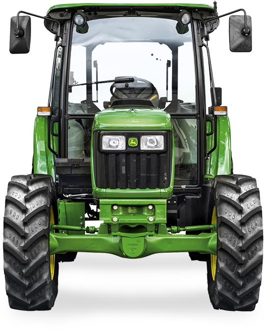 Download Green Farm Tractor Front View | Wallpapers.com