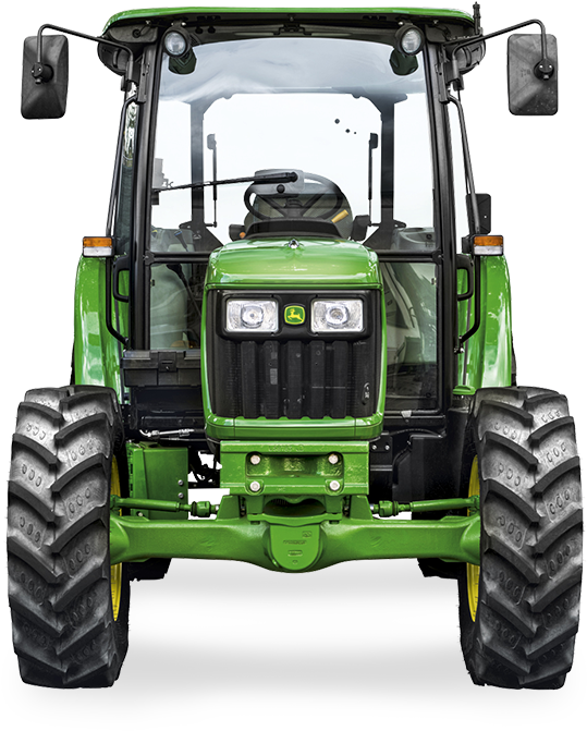 Green Farm Tractor Front View PNG
