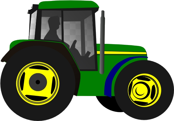 Green Farm Tractor Illustration PNG