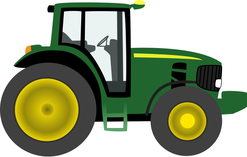 Green Farm Tractor Illustration PNG