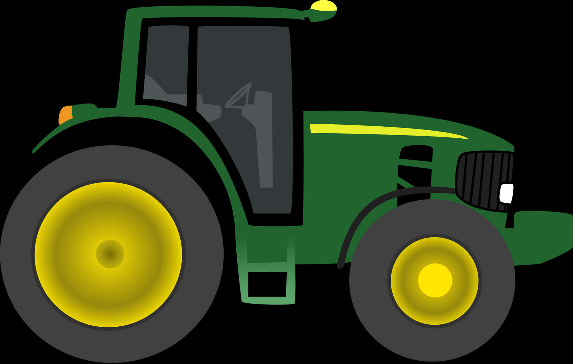 Green Farm Tractor Illustration PNG