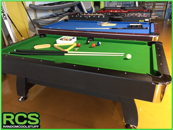 Green Felt Pool Table Setup PNG