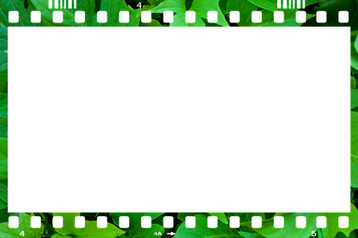 Green Filmstrip Frame Background PNG