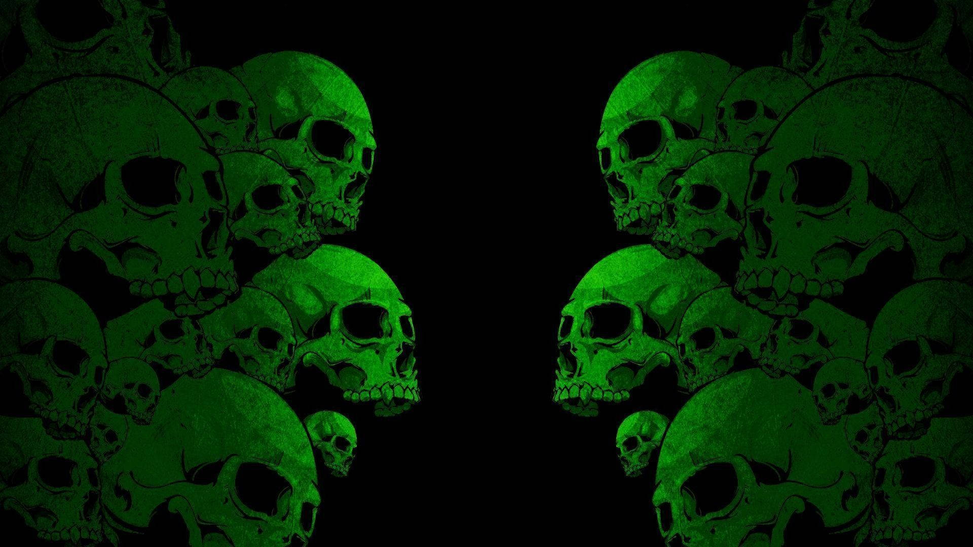 "The Green Fire Skull shines with danger but also beauty" Wallpaper