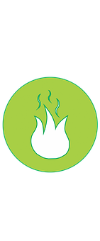 Green Flame Icon PNG