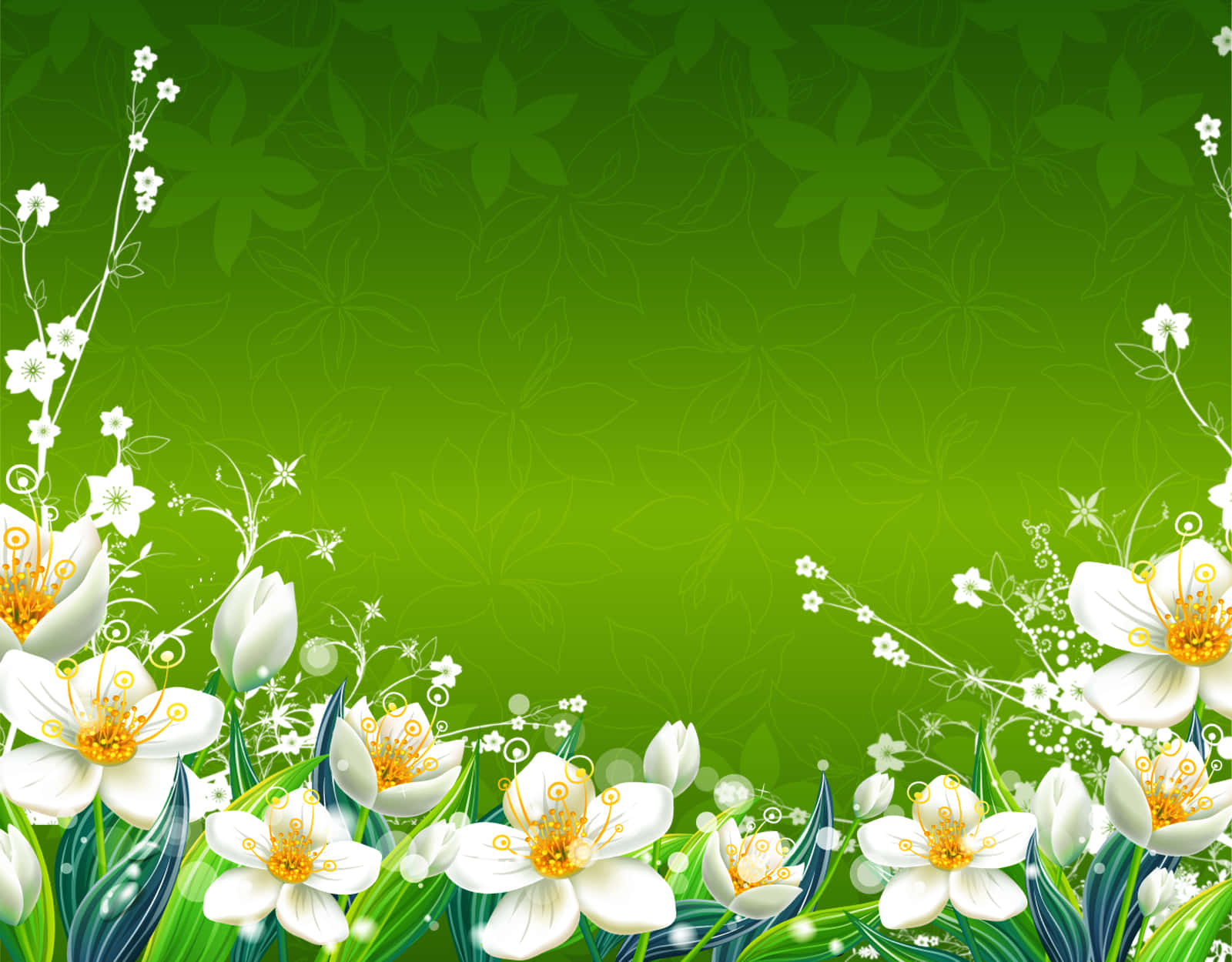 Beautiful Green Floral Background