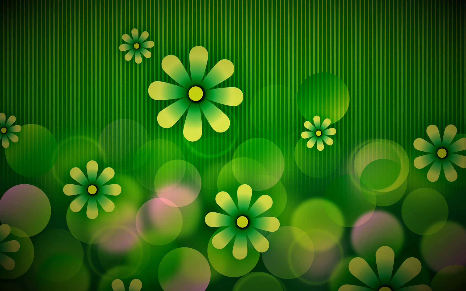 Green Flowers Wallpaper Hd