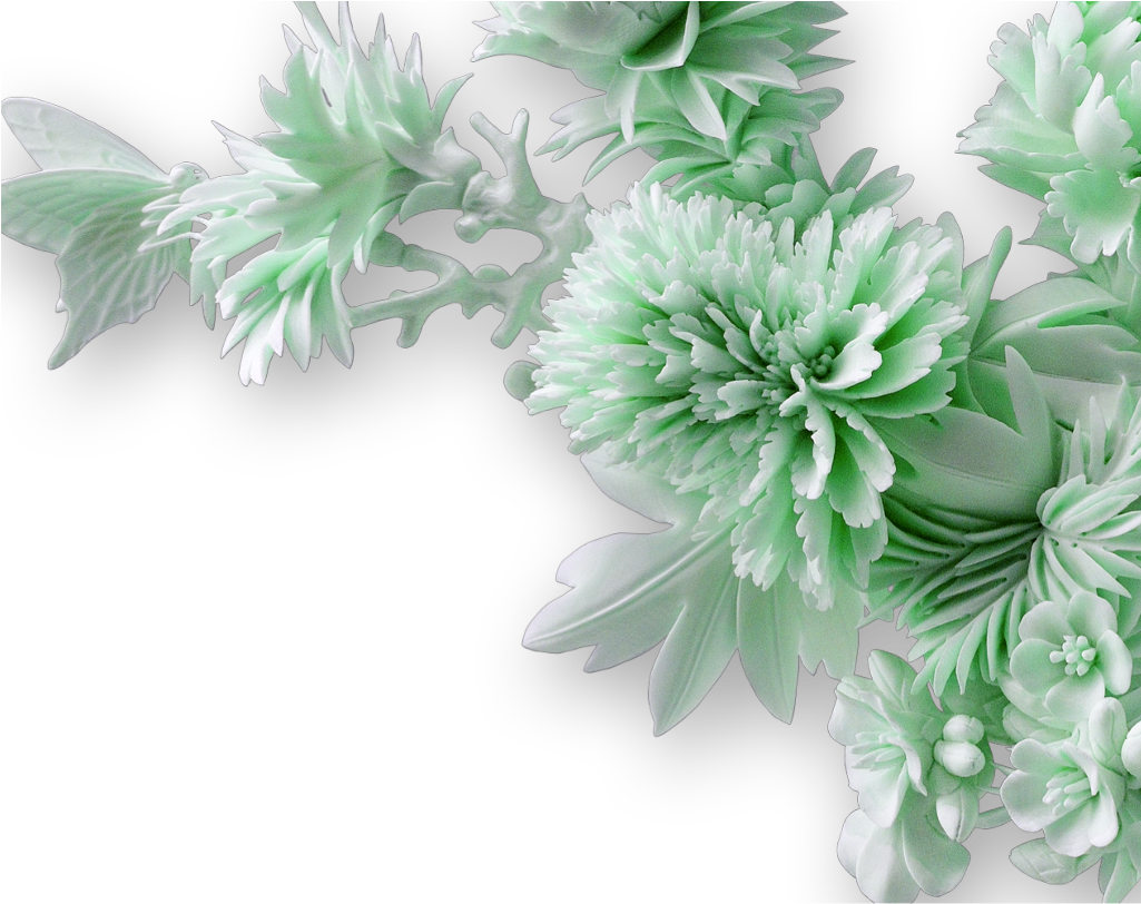Green Floral Arrangement Transparent Background PNG