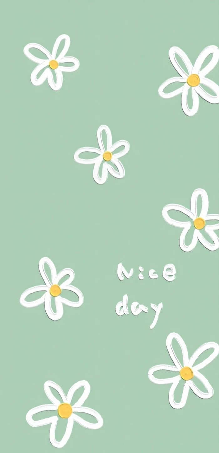 Green Floral Nice Day Wallpaper Wallpaper