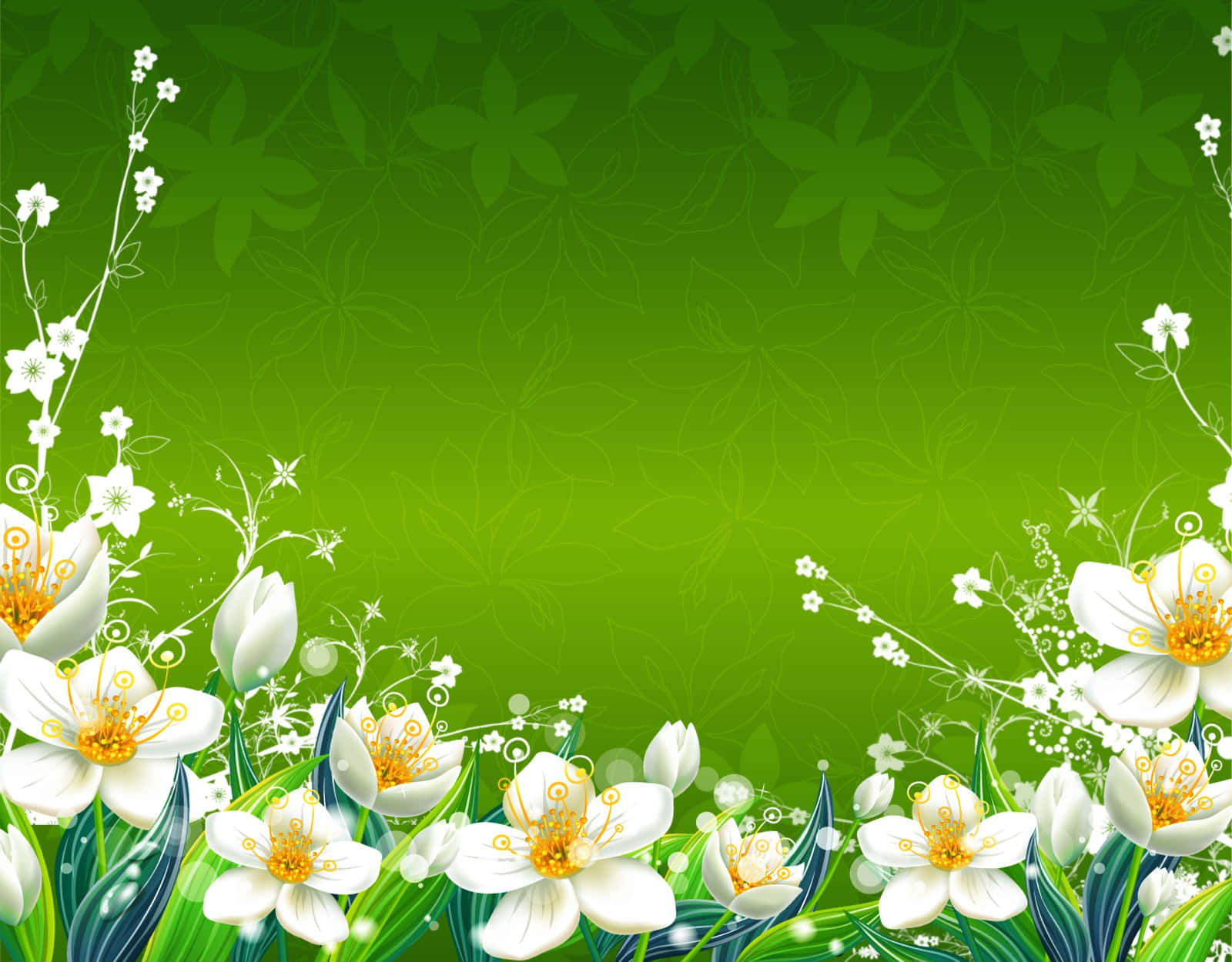 A beautiful green flower on a background of grass