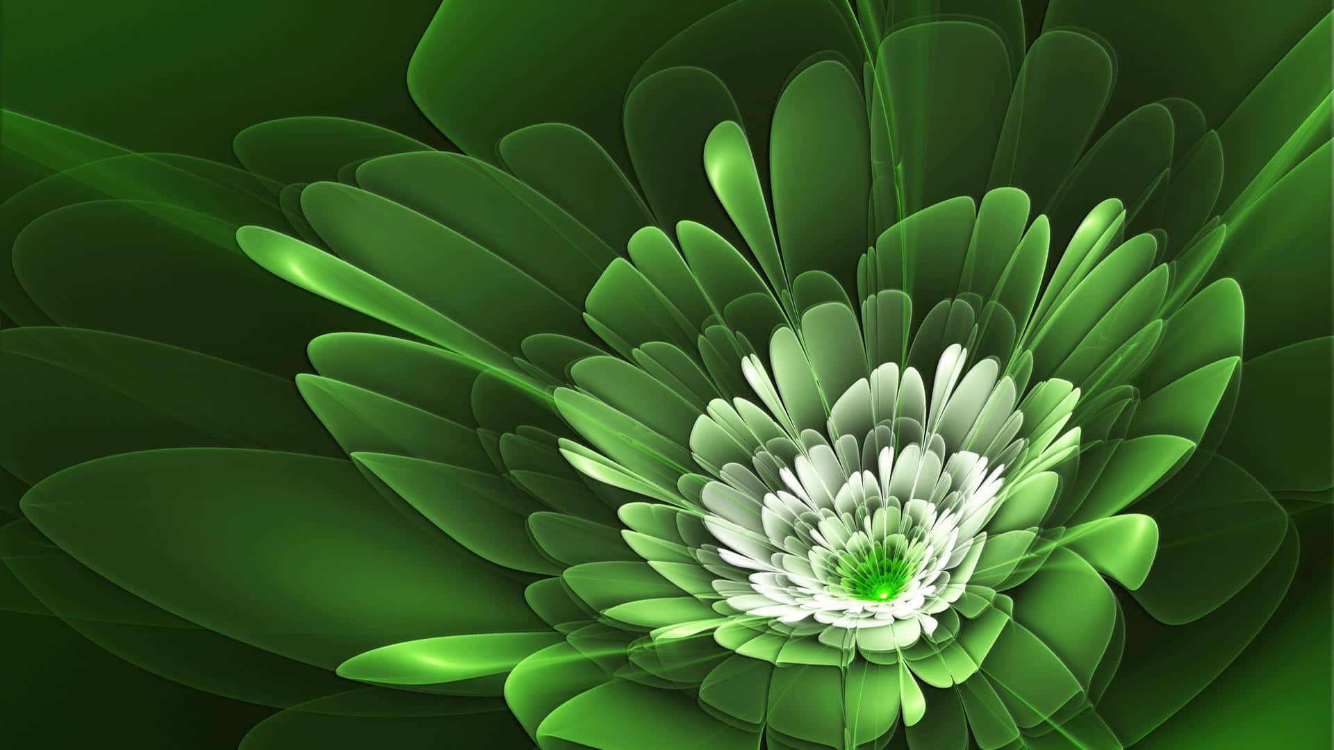Colorful Green Flower Background