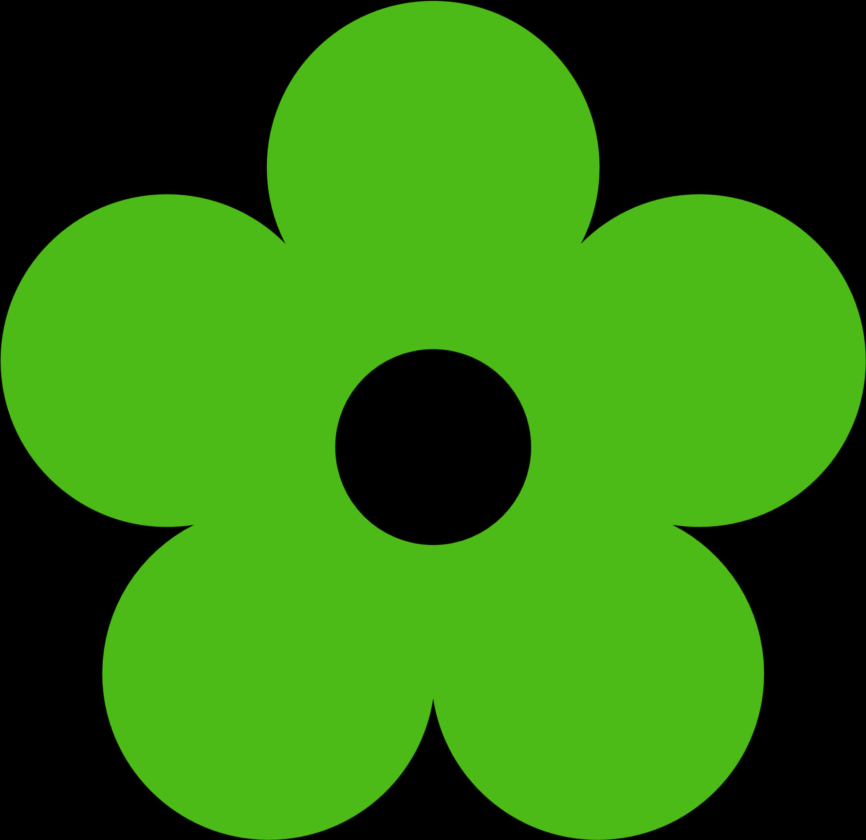 Green Flower Graphic PNG