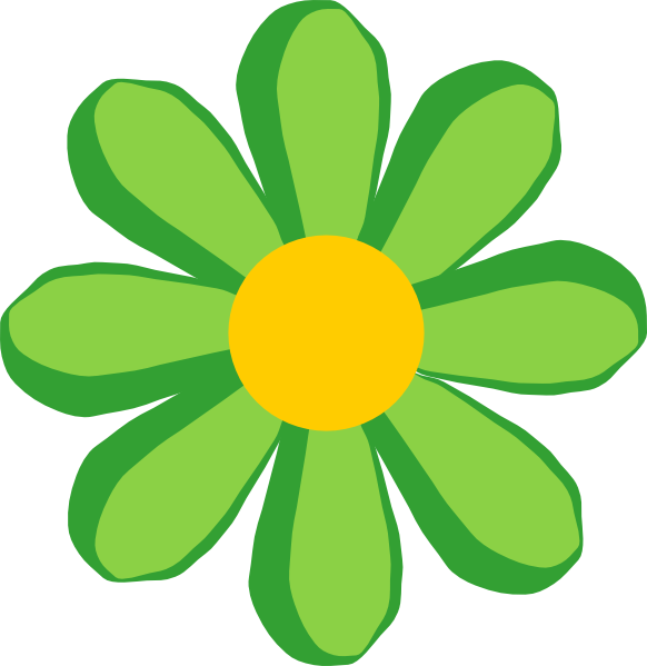 Green Flower Illustration PNG