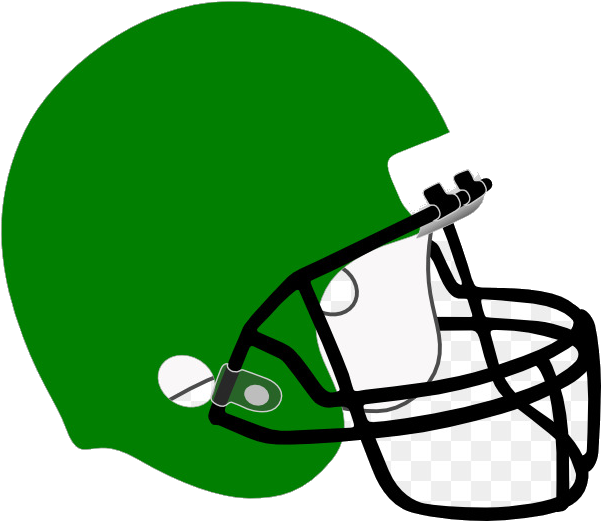 Green Football Helmet Graphic PNG