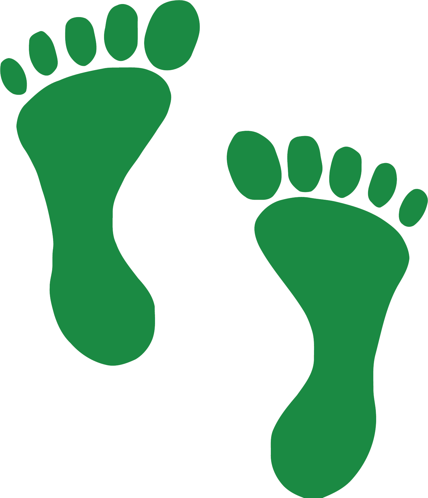 Green Footprint Graphic PNG