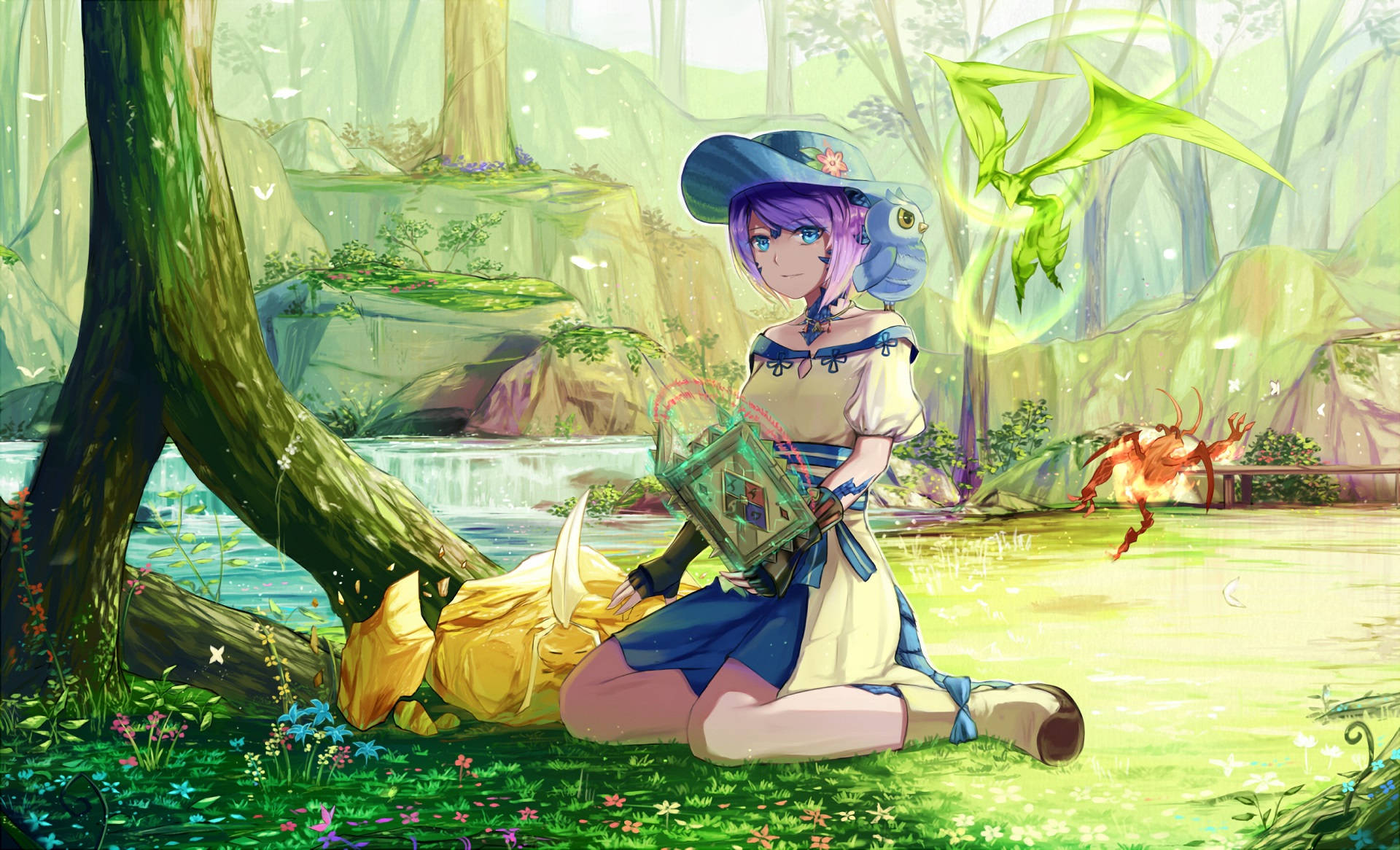 Journey through the enchanted forest of Final Fantasy XIV Wallpaper